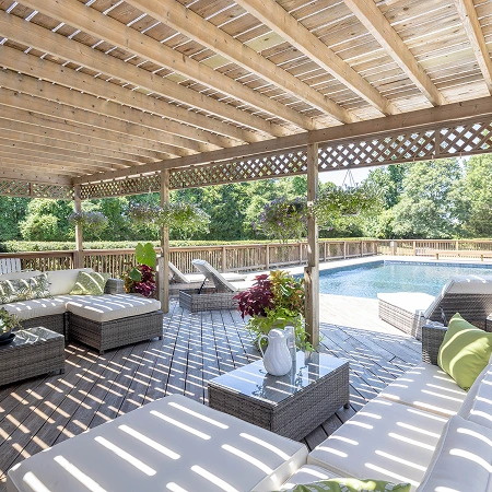 Neutral-toned sitting area