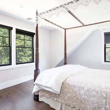 Framed art in bedroom