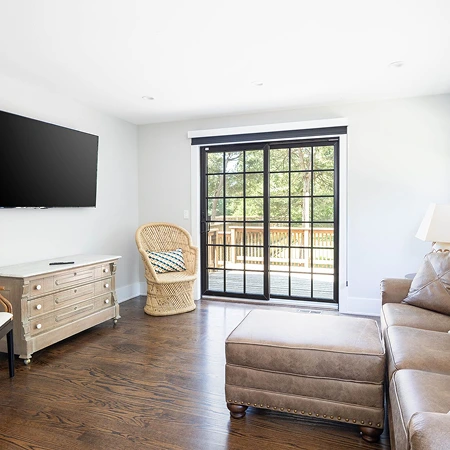 Textured living room wall