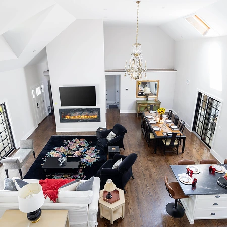 White and beige bedroom