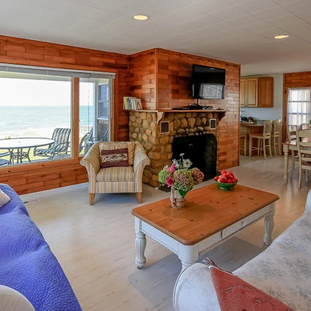 Oceanfront backyard view