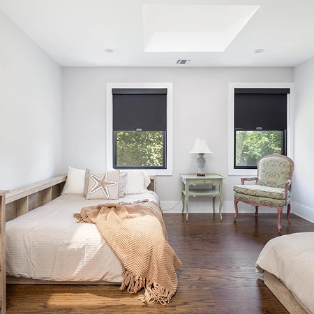 Modern decor with plant accents