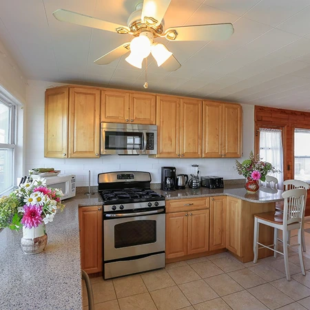 Wood-accented kitchen